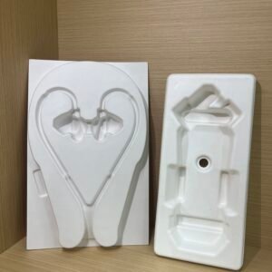 White Wet Press Molded Pulp Trays